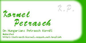 kornel petrasch business card